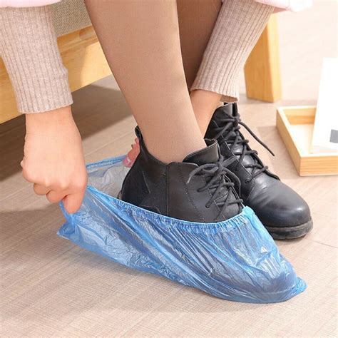 100pcs Disposable Anti Slip Boot Shoe Covers Overshoes Protective