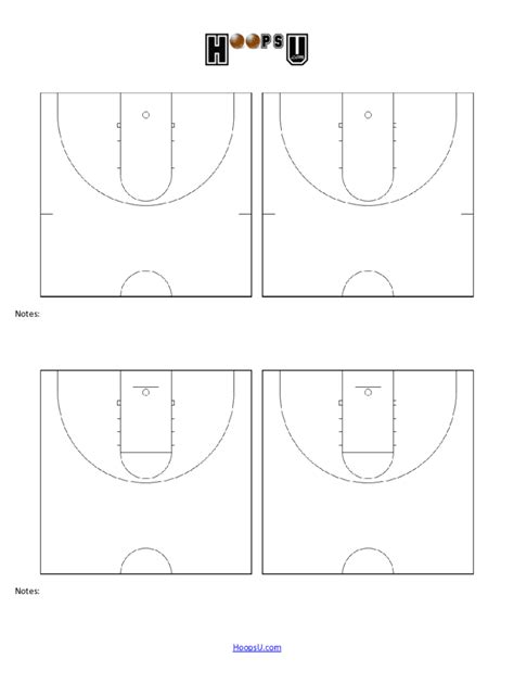Basketball Court Template For Plays