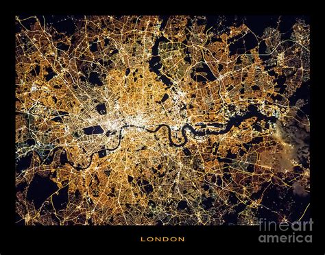 London City Lights From Space Photograph By Courtesy Of Nasa