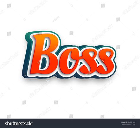 Boss Text Title Headline 3d Fancy Stock Illustration 624291320