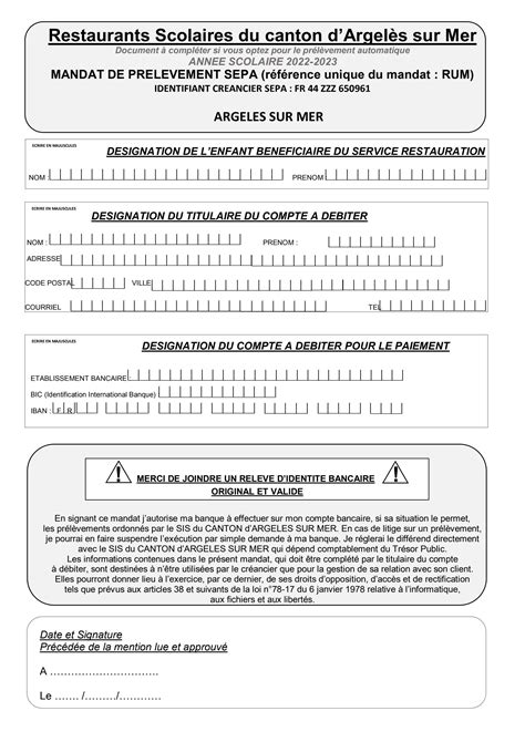 mandat sepa pdf by Argelès sur Mer Issuu