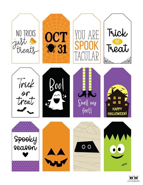Free Halloween Gift Tags Printable Just Download The Pdf File And Print Them Out On Any Color