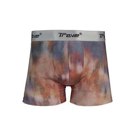 Cueca Boxer Com Estampa Colorida Em Tons De Nude P001 Trave Underwear