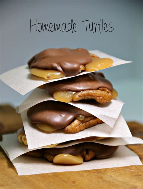 Place 1 caramel candy in the center of each y. Homemade Turtles - The Northern Nest