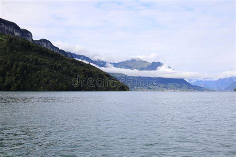 Mountains At Lake Lucerne In Switzerland Stock Photo Image Of