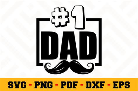 1 Dad Svg Fathers Day Svg Cut File N084 By Svgartsy Thehungryjpeg