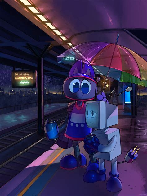 Robots At The Station By Sony Shock On Newgrounds