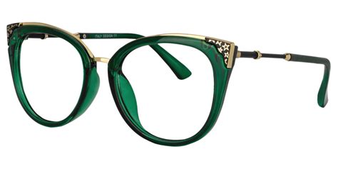 Dalton Cat Eye Dark Green Glasses in 2021 | Fashion eye glasses, Green glasses frames, Glasses