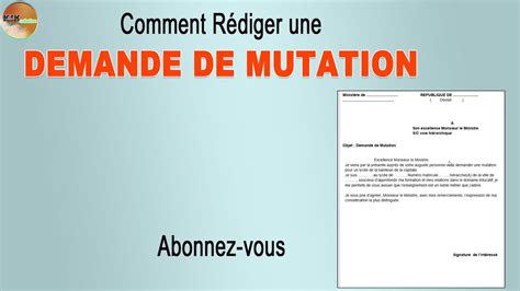 Demande De Mutation Mod Le Simple R Diger Comment R Diger Une Demande De Mutation Youtube
