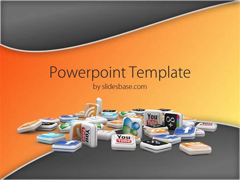 3d Social Media Powerpoint Template Slidesbase