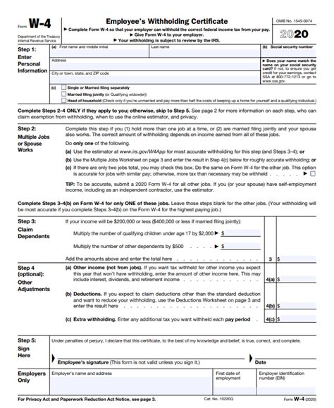 Easily fill out pdf blank, edit, and sign them. IRS has lauched a new W-4 for 2020 - insightfulaccountant.com