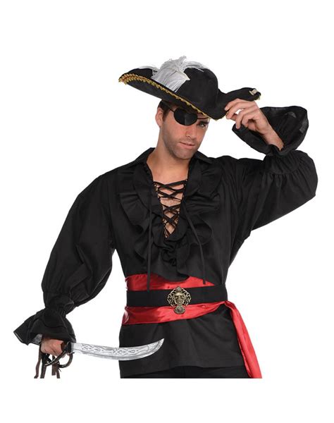 Deluxe Black Pirate Shirt Costume