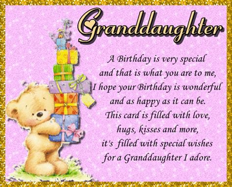 Sweet Granddaughter Birthday Wishes Free Extended Family Ecards Greetings