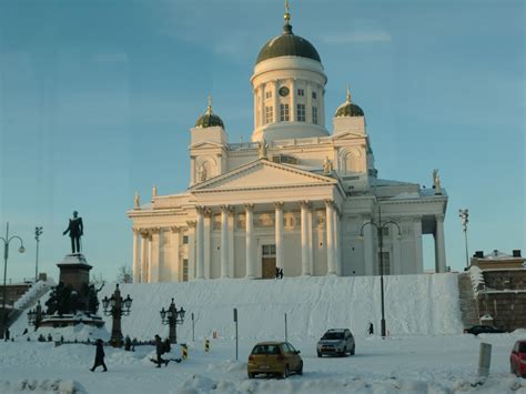 Foreigner In Finland Helsinki Cathedral In Winter