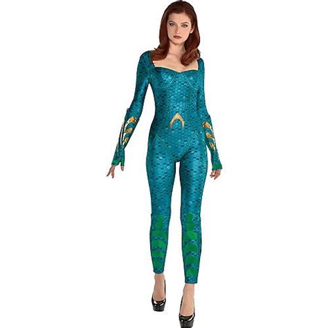 Womens Mera Catsuit Aquaman Party City Super Hero Costumes