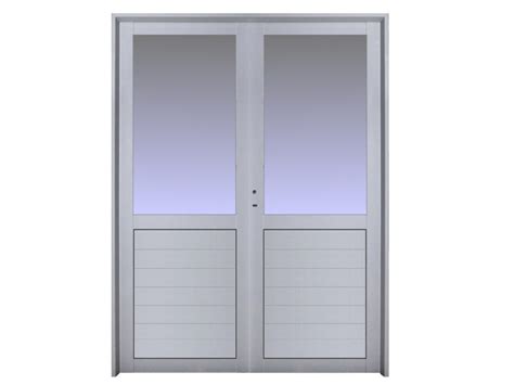 Puerta Doble Aluminio 160200 M503 Medio Vidrio Entero Abershop