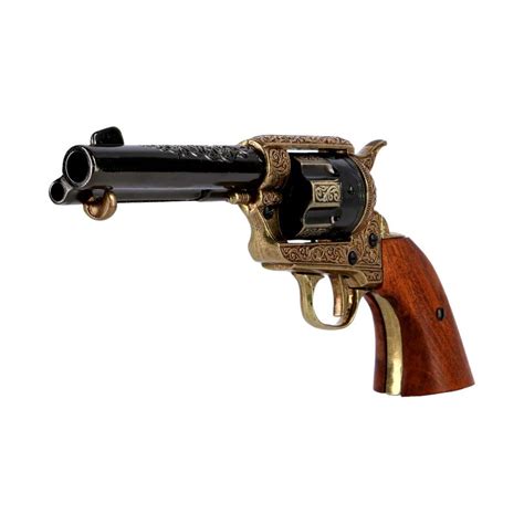 Denix Dekomodell 45er Colt Peacemaker 475 Lauf Schwarz Messing