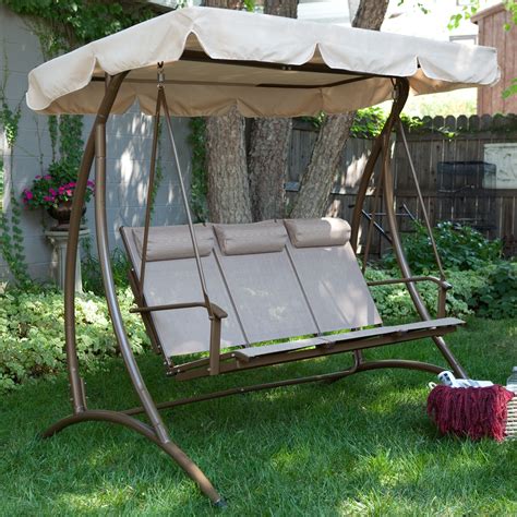 Review Of 3 Person Patio Swing With Canopy Ideas Patio Designs