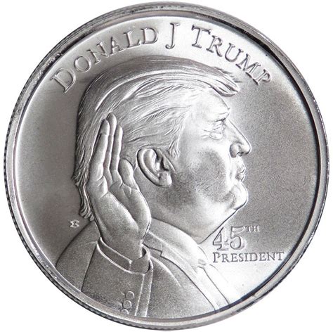 2 Oz 999 Pure Solid Silver Coin Donald Trump 45th President Ultra High