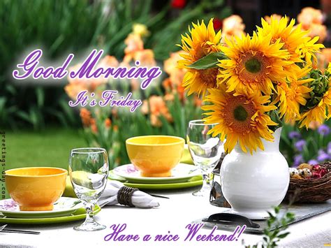 Good morning wishes on friday with icecream pictures. Have a nice weekend! Happy friday ecard sahre to you friends.