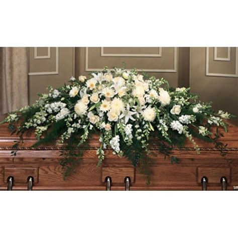 Consider us sydney's virtual flower shop. Immaculate White Funeral Casket Flowers c3118 | Friedhöfe