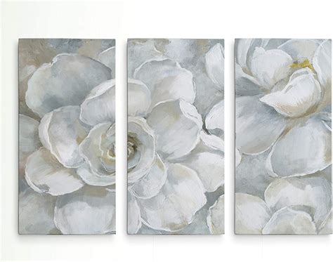 Amazon Com Renditions Gallery Gardenia Gallery Wrapped Canvas Panel Flower Wall Art X X