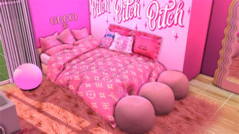 Lv Bed X2 Swatches Laskrillz Gaming On Patreon Sims 4 Bedroom Sims