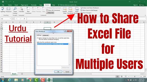 How To Share Excel File For Multiple Users Microsoft Excel Tutorial
