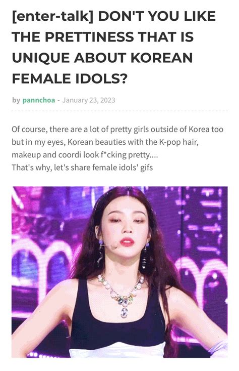 Notpannchoanotpannkpopnotnetizenbuzz On Twitter Notpannchoa Do Korean Female Idols Have