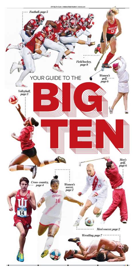 2019 Big Ten Sports Guide By Indiana Daily Student Specials And Guides