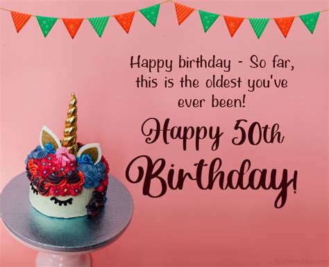 Funny 50th Birthday Wishes Messages And Quotes