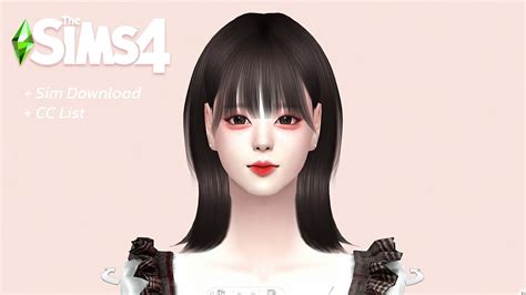 Sims 4 Korean Girl Kpop Cc Sims4 Ts4 Cc Korean Japanese Schoolgirl Cc