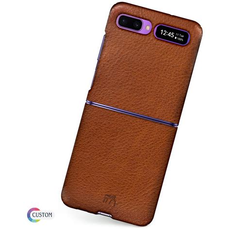 Samsung Galaxy Z Flip Leather Case Genuine Natural Leather Credit Card