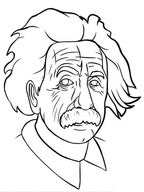 Dibujos De Cara De Albert Einstein Para Colorear Para Colorear Pintar