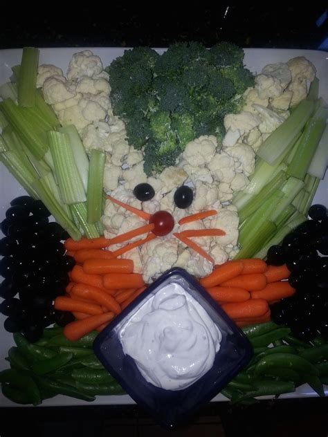 Bunny Veggie Tray Easter Recipes Easter Goodies Easter Fun