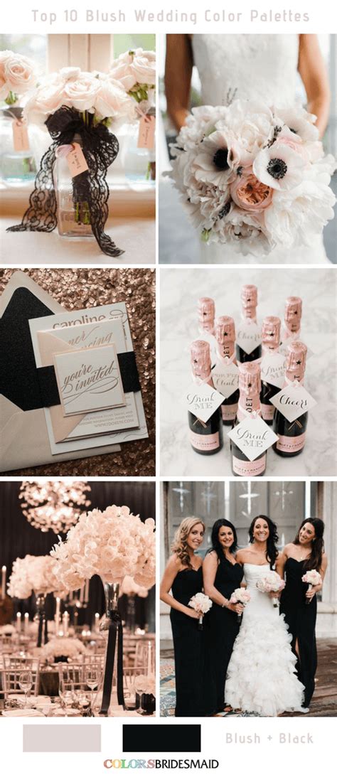 Top Blush Wedding Color Palettes Blush And Black Blush Pink And