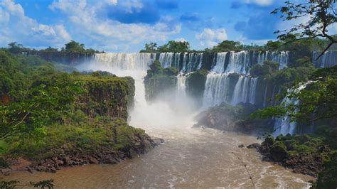 Beautiful Iguazu Falls Wallpaper Waterfall Brazil Hd Wallpaper Download Wallpapers