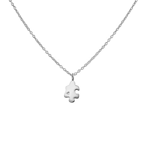 Determine your bracelet, necklace or ring size. Silver Puzzle Piece Heart Necklace | Heart necklace, Necklace