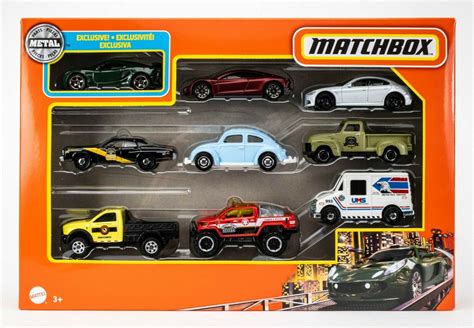 Matchbox 9 Pack T Set With Exclusive Lotus Exige Green