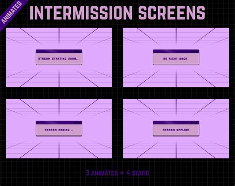 Purple Retro Computer Intermission Screens Oakway Graphics