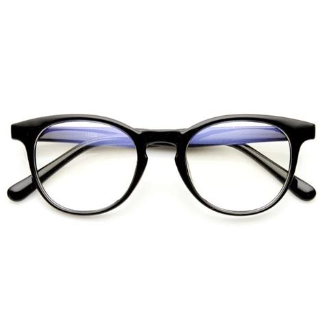 Dapper Shiny Black Rx Optional Round Glasses 8910zu 30 Liked On Polyvore Featuring