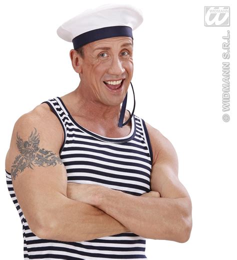 White Sailors Hat With Ribbons Ymca Navy Village People Popeye Fancy