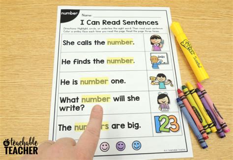 Sight Word Sentences With A Freebie A Teachable Teacher