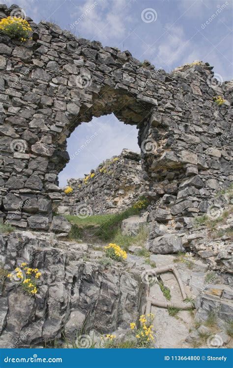 Broken Arch Way Of Stone Wall Stock Photo Image Of House Asphalt
