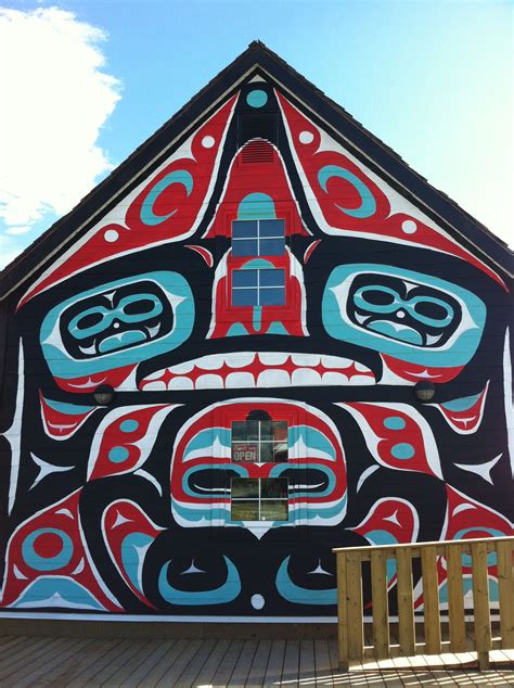 Native Mural On A Building In Carcross Yukon Territory Canada Arte