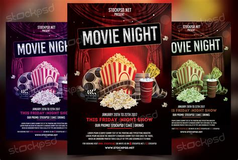 Dj night out vibes free psd flyer template. Movie Night - Free PSD Flyer Template on Behance