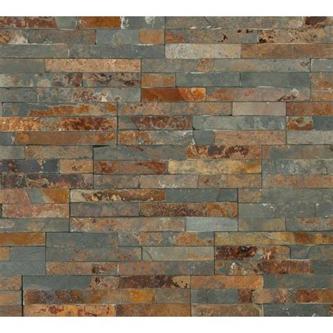 Split Face Multi Colour Rusty Slate Natural Stone Cladding Mosaic Tile