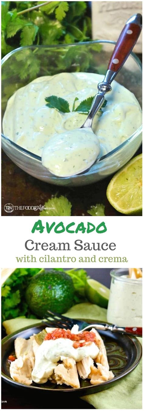 I made a cold cream sauce to drizzle over everything. Avocado Cream Sauce | Easy Delicious Condiment | Recipe ...