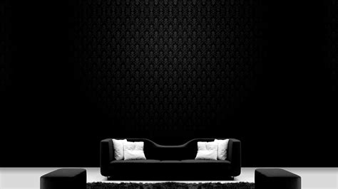 1920x1080 Black And White Sofa Pillows Ottoman Carpet Wallpaper