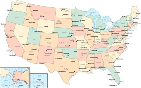 Download Map Of Usa Major Cities Free Images